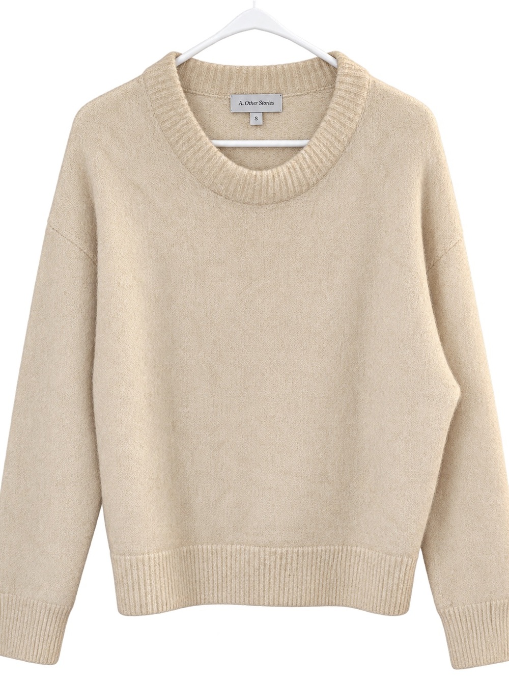 And Other Stories Women's Alpaca Beige Crew Neck Sweater